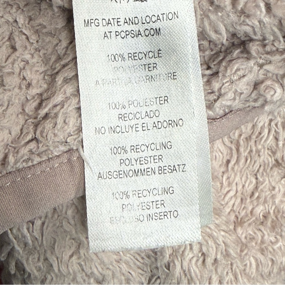 Patagonia Sherpa Fleece Pullover Medium Taupe Quarter Zip Cozy Jacket Top - Picture 10 of 12